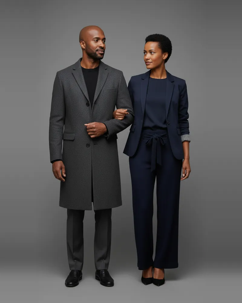 For dinner: all navy. AI-generated image