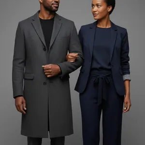 Detail of our AI image: Navy blazer