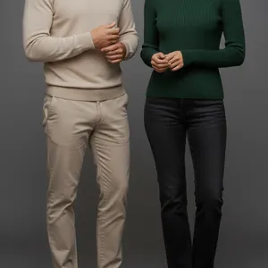 Detail of our AI image: Beige chinos