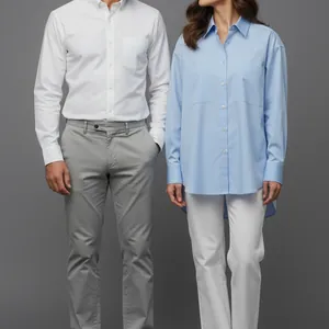 Detail of our AI image: Light grey chinos