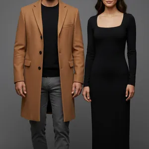 Detail of our AI image: Black maxi dress (her)